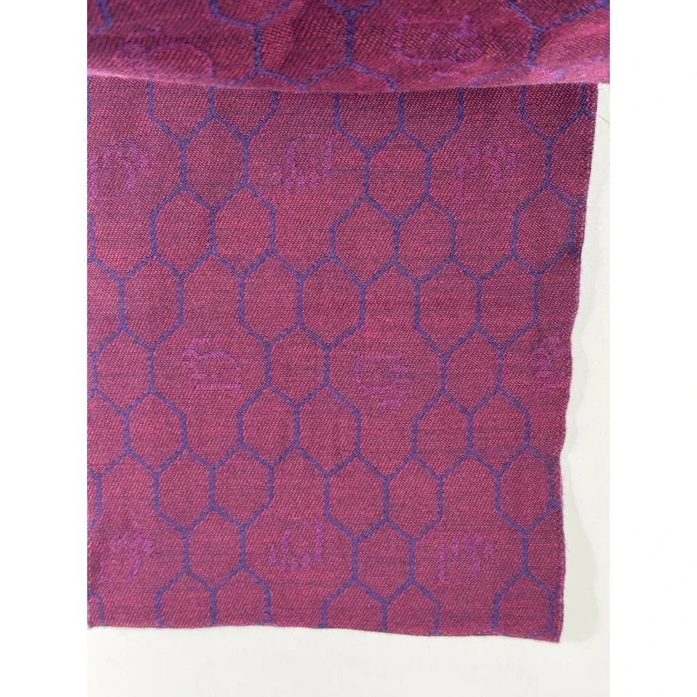 Christian Dior Monsieur Men's One Size Black Burgundy 100% Wool Vintage Scarf